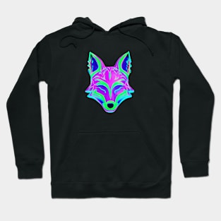 neon fox mask Hoodie